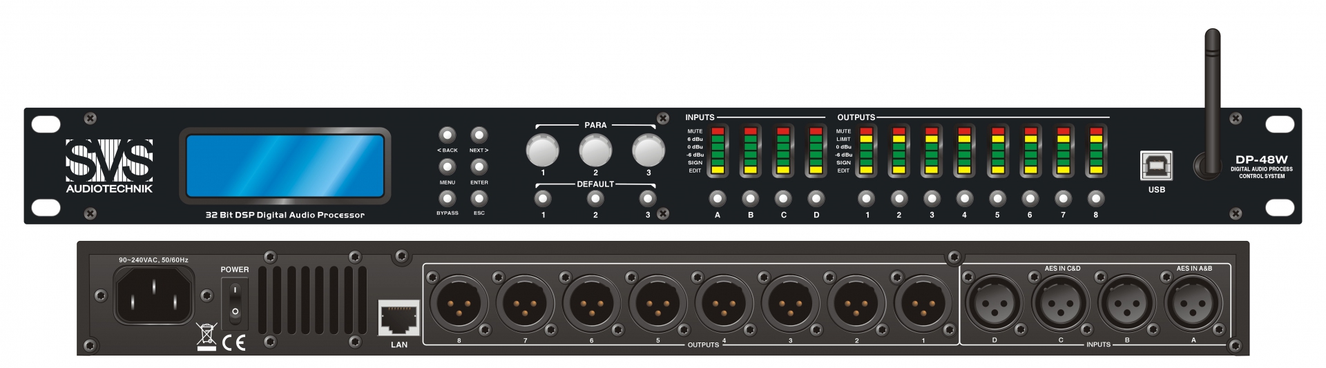 SVS Audiotechnik DP-48W Цифровой процессор: 4 входа 8 выходов в Лабытнангах