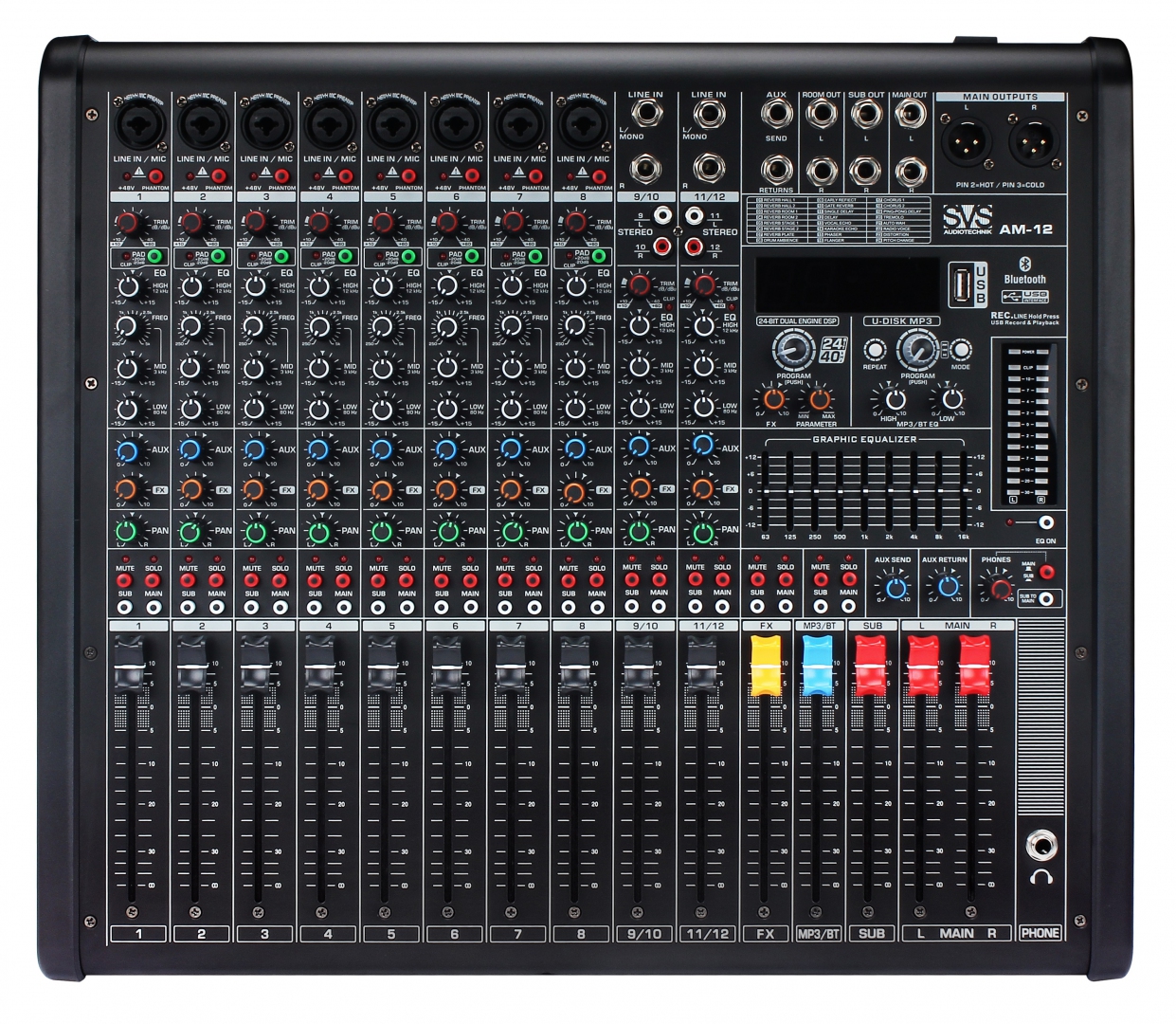 SVS Audiotechnik mixers AM-12 Микшерный пульт аналоговый, 12-канальный в Лабытнангах