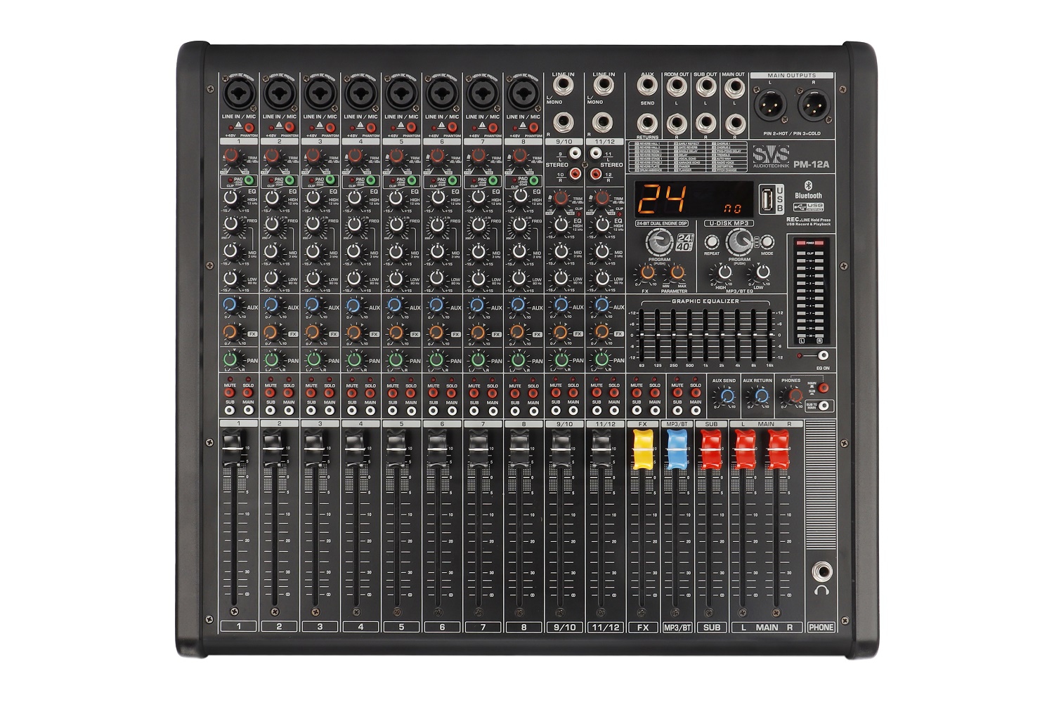 SVS Audiotechnik mixers PM-12A Активный аналоговый микшерный пульт, 12-канальный в Лабытнангах